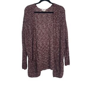 Garage Womens Long Sleeve Maroon Open‎ Front 2 Pocket Gorp Core Cardigan Xs/S